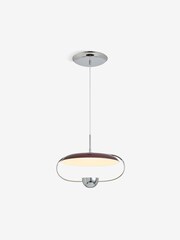 MADE.COM Chrome/Brown Brando Pendant - Image 1 of 2