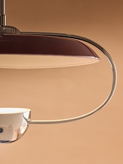 MADE.COM Chrome/Brown Brando Pendant - Image 3 of 5