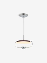 MADE.COM Chrome/Brown Brando Pendant - Image 4 of 5