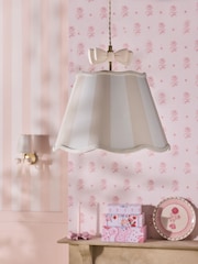 Cath Kidston Cream/White Stripe Canopy Bow Pendant Light - Image 2 of 5