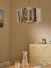 MADE.COM Silver Draper Pendant Light - Image 1 of 5