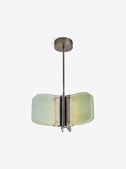 MADE.COM Silver/Green Sacha Pendant Light - Image 4 of 5