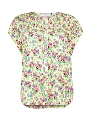 Baukjen Yellow Gia Satin Cap Sleeve Blouse - Imagen 4 de 4