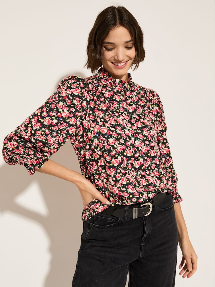 Baukjen Melie Printed Black Blouse - Image 1 of 4