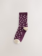 Pink Hearts Ankle Socks 5 Pack - Image 3 of 8