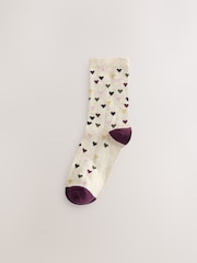 Pink Hearts Ankle Socks 5 Pack - Image 4 of 8