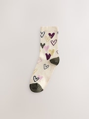 Pink Hearts Ankle Socks 5 Pack - Image 6 of 8