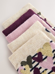 Pink Hearts Ankle Socks 5 Pack - Image 8 of 8