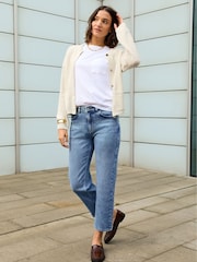 Baukjen Blue Nola Stretch Crop Straight Leg Jeans - Image 1 of 5