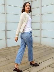 Baukjen Blue Nola Stretch Crop Straight Leg Jeans - Image 3 of 5