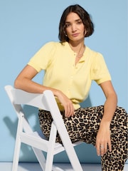 Baukjen Yellow Sasha 100% Cotton Short Sleeve Cardigan - Image 1 of 4