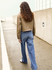 Baukjen Green Nata Organic Cotton Cropped Jacket - Image 4 of 4