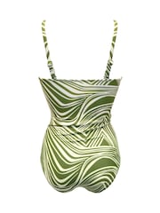 Pour Moi Green Santa Monica Strapless Tummy Control Swimsuit - Image 4 of 4