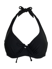 Pour Moi Black Non Padded Maya Bay Underwired Tie Bikini Top - Image 3 of 4