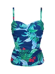 Pour Moi Blue Non Padded Underwired Kefalonia Side Support Tankini - Image 3 of 5