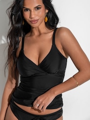 Pour Moi Black Tankini Maya Bay Underwired Tie Bikini Top - Image 1 of 4