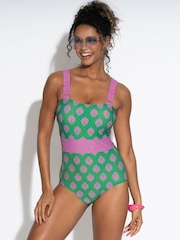Pour Moi Green Palm Springs Tummy Control Swimsuit - Image 1 of 4