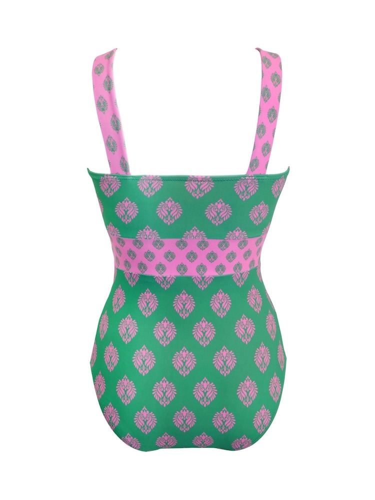 Pour Moi Green Palm Springs Tummy Control Swimsuit - Image 4 of 4