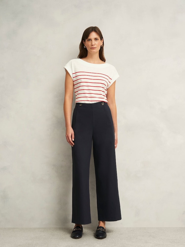Hobbs Blue Petite Kimmi Crop Trousers - Image 1 of 4
