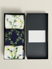 Hobbs Blue Spring Socks Set 3 Pack - Image 3 of 3