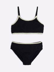 River Island Girls Zebra Textured Bikini - Imagen 1 de 3