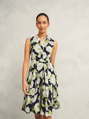 Hobbs Blue Petite Bea Dress - Image 1 of 4