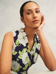 Hobbs Blue Petite Bea Dress - Image 3 of 4