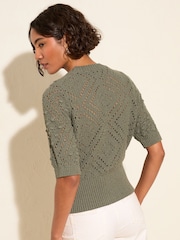 Friends Like These Green Bobble Stitch T-Shirt - Image 3 of 5