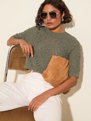 Friends Like These Green Bobble Stitch T-Shirt - Image 4 of 5