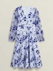 Hobbs Blue Ella Embroidered Dress - Image 4 of 4