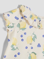 River Island Brown Baby Girls Beige Lemon Kickflare Tops & Leggings Set 3 Pack - Image 4 of 5