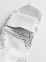 Grey Baby Embroidered Sleepsuits 3 Pack - Image 11 of 13