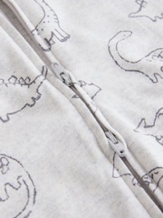 Grey Baby Embroidered Sleepsuits 3 Pack - Image 9 of 13