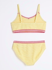 River Island Yellow Girls Blanket Stitch Bikini - Image 2 of 4