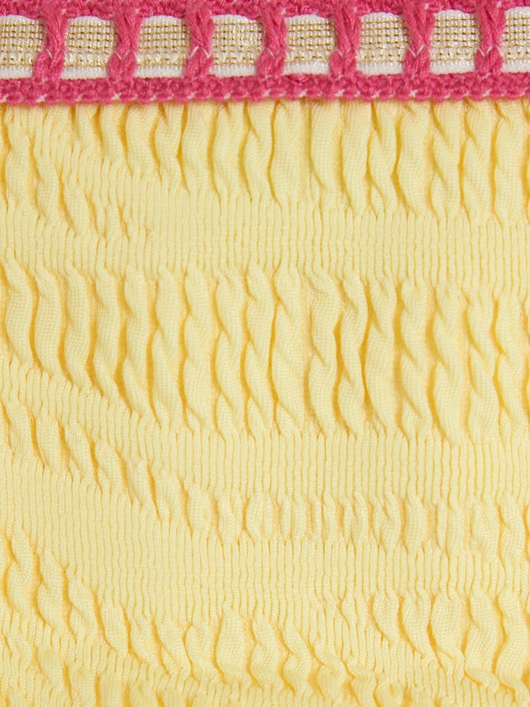River Island Yellow Girls Blanket Stitch Bikini - Image 4 of 4
