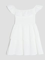 River Island White Girls Bardot Rara 100% Cotton Dress - Image 1 of 4