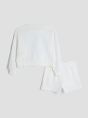 River Island White Girls Paris Sweat Set - Image 3 of 5