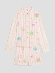 River Island Girls Stripe Embroid Shirt set - Bild 3 von 6