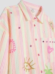 River Island Girls Stripe Embroid Shirt set - Bild 5 von 6