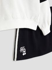 River Island White Girls Collar 100% Cotton Sweat and Skirt Set - Image 5 of 5
