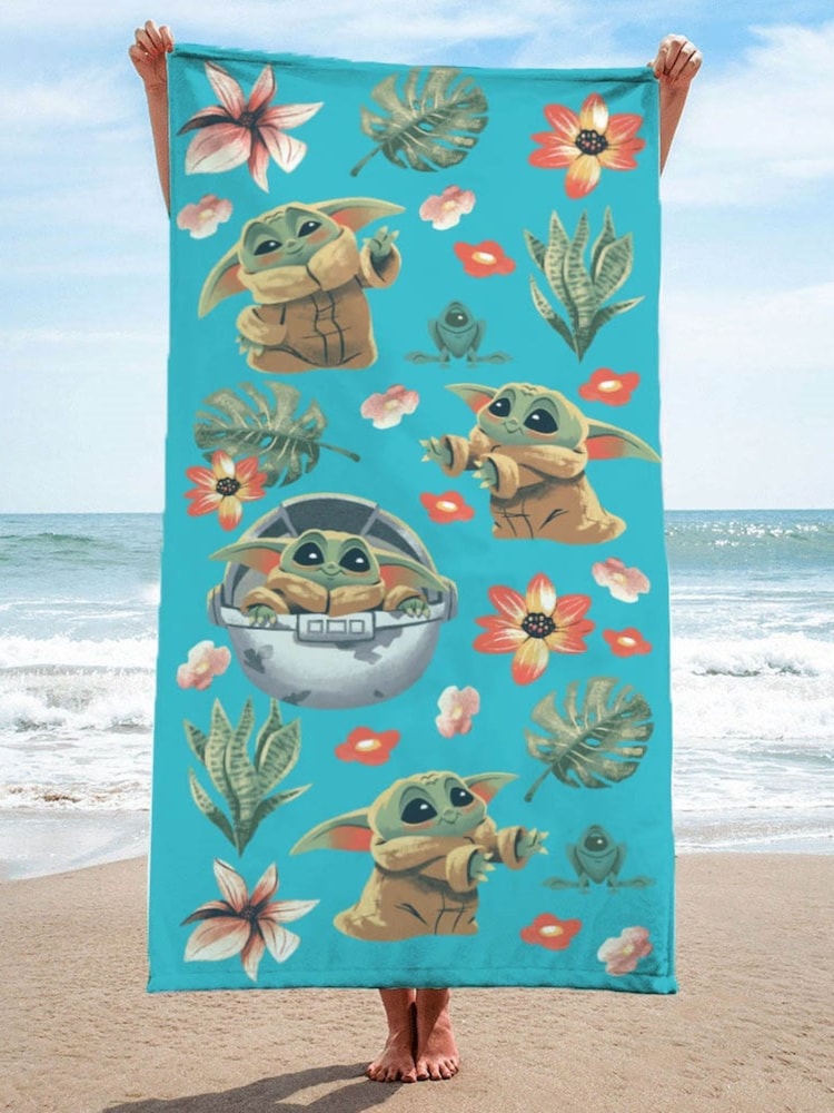 Jay Franco Blue Star Wars The Mandalorian Cotton Beach Towel - Image 1 of 5