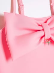 River Island Pink Girls 3D Bow Swimsuit - Image 3 of 4