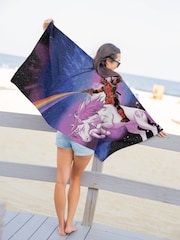 Jay Franco Blue Marvel Deadpool Space Rider Cotton Beach Towel - Image 2 of 6