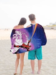 Jay Franco Blue Marvel Deadpool Space Rider Cotton Beach Towel - Image 4 of 6