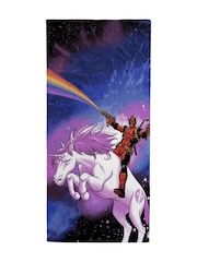 Jay Franco Blue Marvel Deadpool Space Rider Cotton Beach Towel - Image 5 of 6
