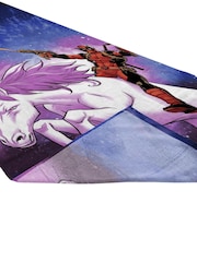 Jay Franco Blue Marvel Deadpool Space Rider Cotton Beach Towel - Image 6 of 6