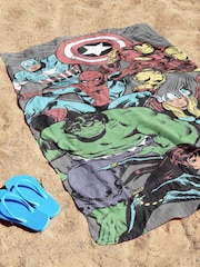 Jay Franco Grey Marvel Comics Avengers Cotton Beach Towel - Image 2 of 4