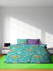 Jay Franco Blue Minecraft Floral 100% Cotton Double Duvet Cover Set - Image 1 of 5