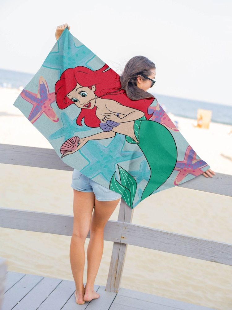 Jay Franco Blue Disney The Little Mermaid Ariel Cotton Beach Towel - Image 2 of 6