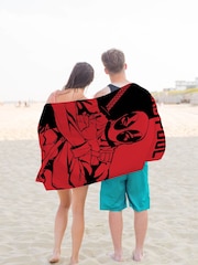 Jay Franco Black Marvel Deadpool Father Cotton Beach Towel - Image 4 of 5